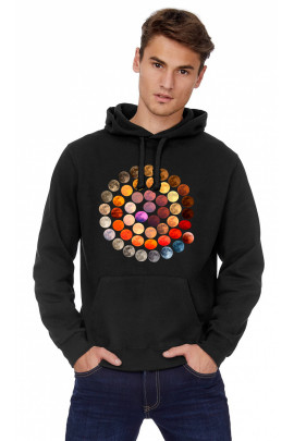 Худі чоловіча YAPPI чорна патріотична з флісом