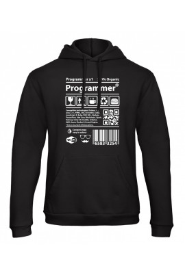 Худі чоловіча YAPPI чорна патріотична з флісом