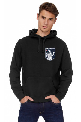 Худі чоловіча YAPPI чорна патріотична з флісом