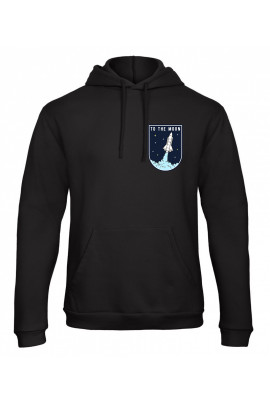 Худі чоловіча YAPPI чорна патріотична з флісом