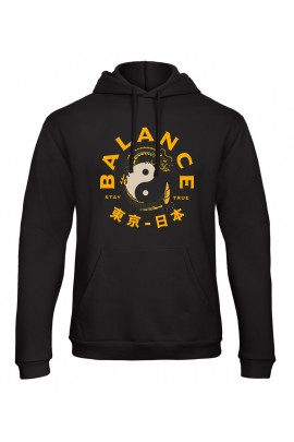 Худі чоловіча YAPPI чорна патріотична з флісом