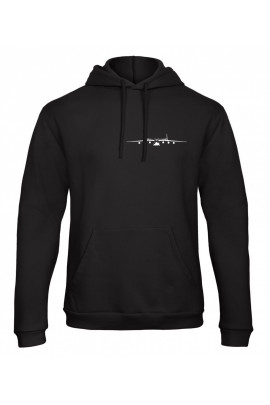 Худі чоловіча YAPPI чорна патріотична з флісом