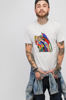 Футболка чоловіча сіра YAPPI