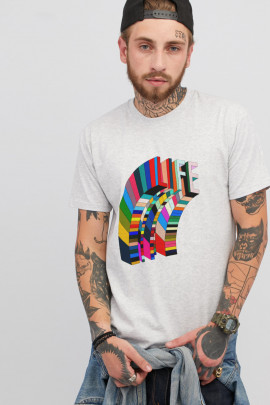 Футболка чоловіча сіра YAPPI