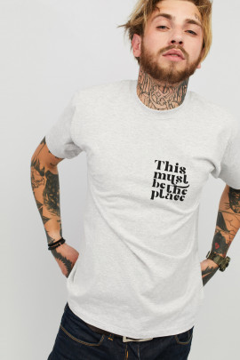 Футболка чоловіча сіра YAPPI