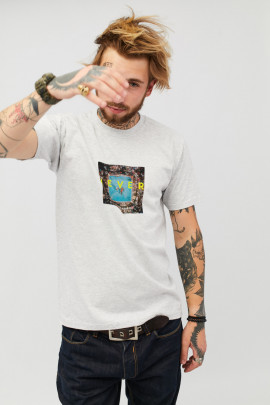 Футболка чоловіча сіра YAPPI