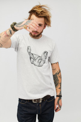 Футболка чоловіча сіра YAPPI