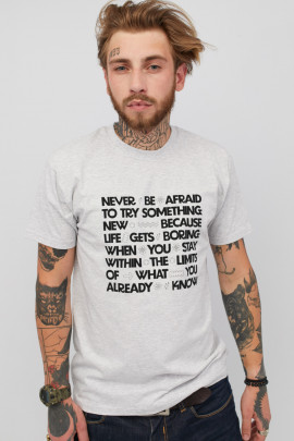 Футболка чоловіча сіра YAPPI