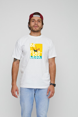 Футболка чоловіча з принтом біла YAPPI