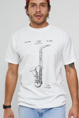 Футболка чоловіча з принтом біла YAPPI