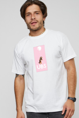 Футболка чоловіча з принтом біла YAPPI