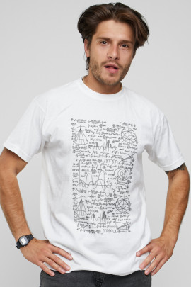 Футболка чоловіча з принтом біла YAPPI