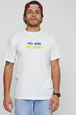 Футболка чоловіча з принтом біла YAPPI