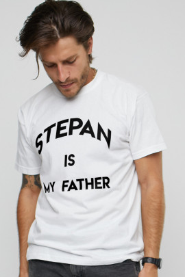 Футболка чоловіча з принтом біла YAPPI