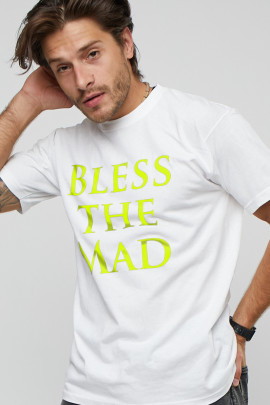 Футболка чоловіча з принтом біла YAPPI