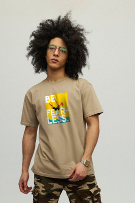 Футболка чоловіча хакі з принтом YAPPI