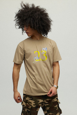 Футболка чоловіча хакі з принтом YAPPI