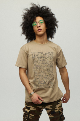 Футболка чоловіча хакі з принтом YAPPI
