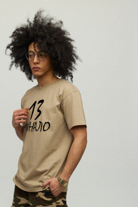 Футболка чоловіча хакі з принтом YAPPI