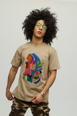 Футболка чоловіча хакі з принтом YAPPI