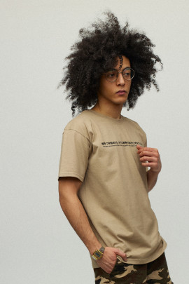 Футболка чоловіча хакі з принтом YAPPI