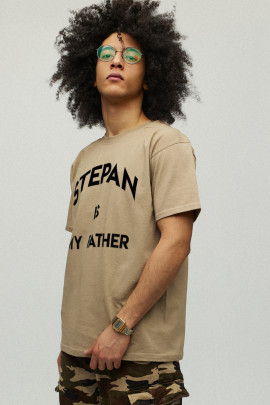 Футболка чоловіча хакі з принтом YAPPI