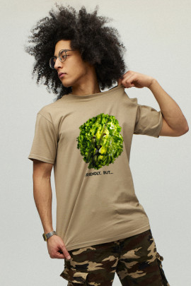 Футболка чоловіча хакі з принтом YAPPI