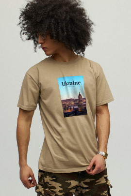 Футболка чоловіча хакі з принтом YAPPI