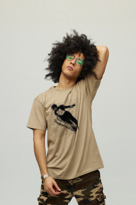 Футболка чоловіча хакі з принтом YAPPI