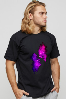 Футболка чоловіча basic чорна з принтом YAPPI