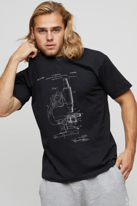 Футболка чоловіча basic чорна з принтом YAPPI