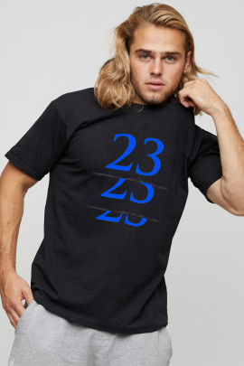 Футболка чоловіча basic чорна з принтом YAPPI