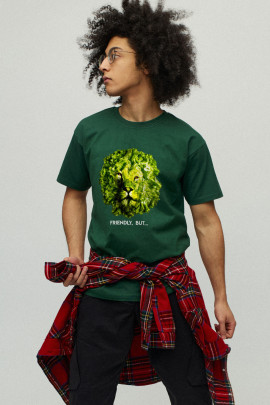 Футболка чоловіча зелена з принтом YAPPI