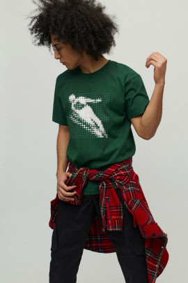 Футболка чоловіча зелена з принтом YAPPI