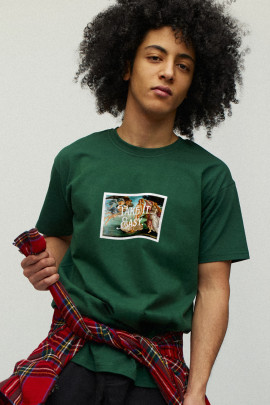 Футболка чоловіча зелена з принтом YAPPI