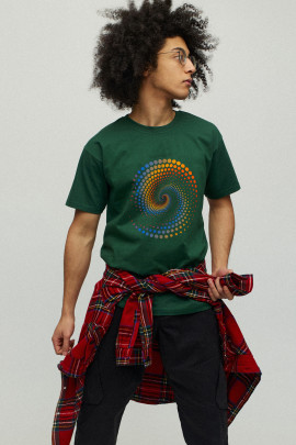 Футболка чоловіча зелена з принтом YAPPI