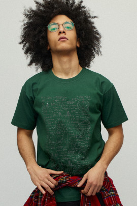 Футболка чоловіча зелена з принтом YAPPI