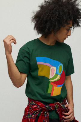 Футболка чоловіча зелена з принтом YAPPI