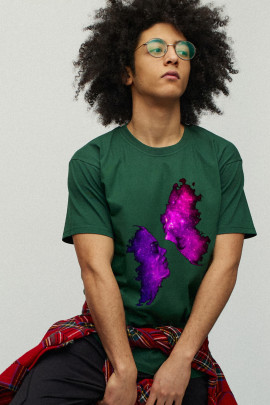 Футболка чоловіча зелена з принтом YAPPI