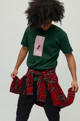 Футболка чоловіча зелена з принтом YAPPI