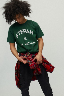 Футболка чоловіча зелена з принтом YAPPI