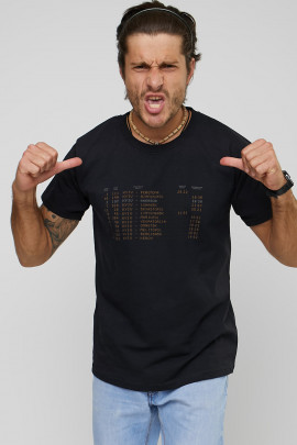 Футболка YAPPI чоловіча чорна патріотична "Розклад Перемога"