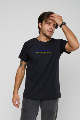 Футболка YAPPI чоловіча чорна патріотична " Нахабність перемагати"