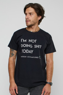Футболка YAPPI чоловіча чорна "I`m not doing shit today"