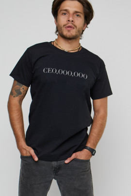 Футболка YAPPI чоловіча чорна "CEO,OOO,OOO"
