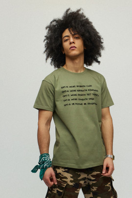 Футболка YAPPI чоловіча хакі зелений "GPT"