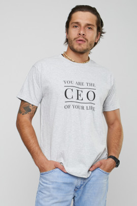 Футболка YAPPI чоловіча сіра "CEO"