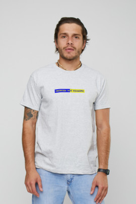 Футболка YAPPI чоловіча сіра патріотична "Свобода має кольори"