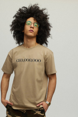 Футболка YAPPI чоловіча хакі "CEO,OOO,OOO"