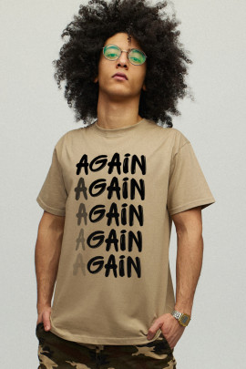 Футболка YAPPI чоловіча хакі "Again - Gain"